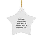 Funny Star Ornament Gifts from Tool Makers for Tool Makers, Christmas Unique Gifts, Star Ornament for Tool Makers - Image 1